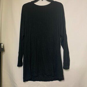 Women's Victoria's Secret Size S - Black Long Sleeve Long Sheer Sleep Shirt
